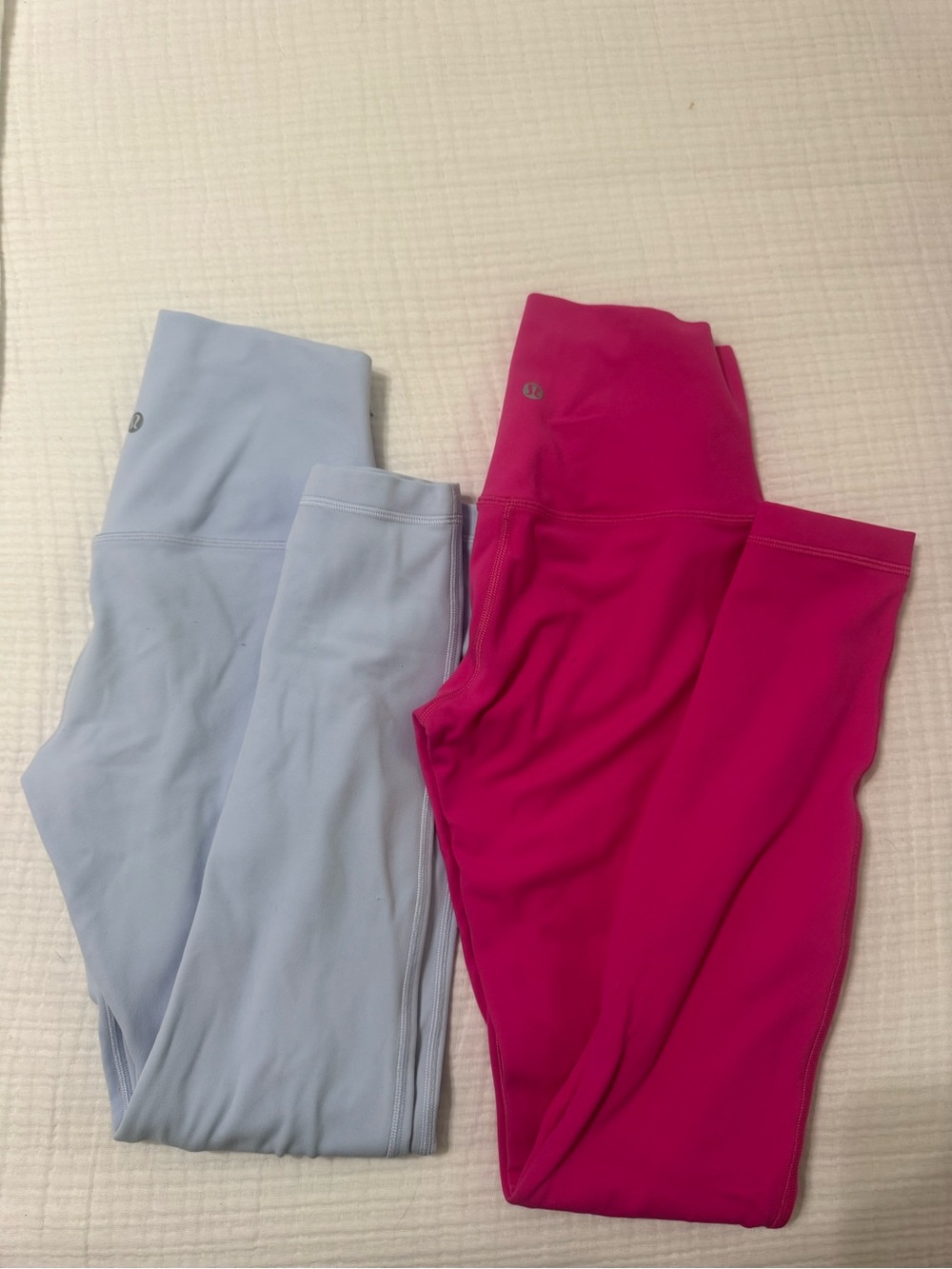 Lulu Lemon Leggings - Pink & Light Blue